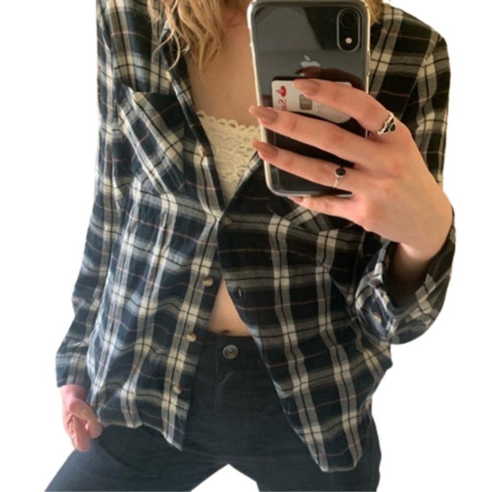 Basic Black & White Flannel
